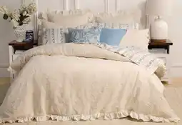 Myer Heritage Cecilia Cotton Matelassé Ruffle offer