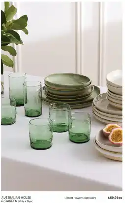 Myer Desert Flower Glassware offer