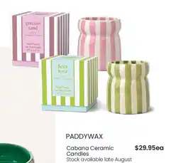 Myer Paddywax Cabana Ceramic Candles offer