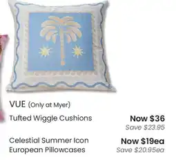 Myer Vue Celestial Summer Icon European Pillowcases offer