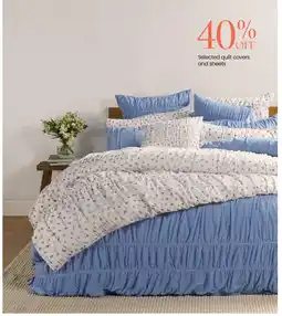 Myer Layla Bluebell Quilt Cover Set offer