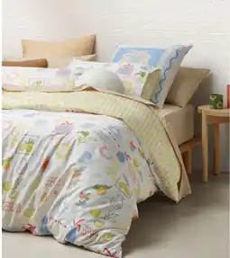Myer Vue Stonewashed Yarn Dyed Cotton Gingham Sheet Set offer