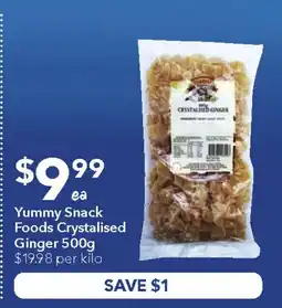 Ritchies Yummy Snack Foods Crystalised Ginger offer