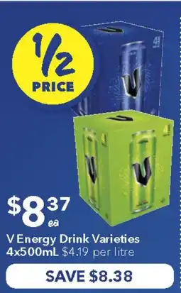 Ritchies V Energy Drink Varieties 4x500mL offer