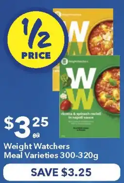Ritchies Weight Watchers Meal Varieties 300-320g offer