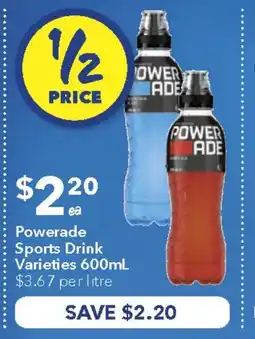 Ritchies Powerade Sports Drink Varieties offer