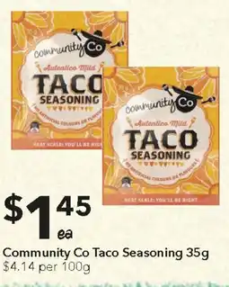Ritchies Community Co Taco Seasoning offer