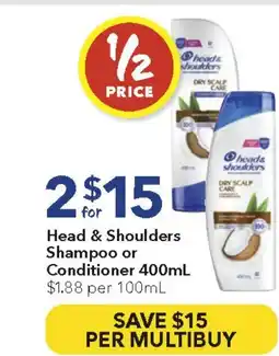 Ritchies Head & Shoulders Shampoo or Conditioner offer