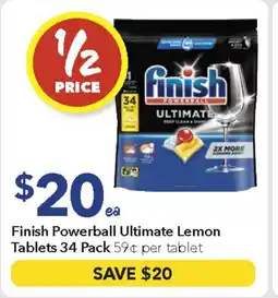Ritchies Finish Powerball Ultimate Lemon Tablets 34 Pack offer