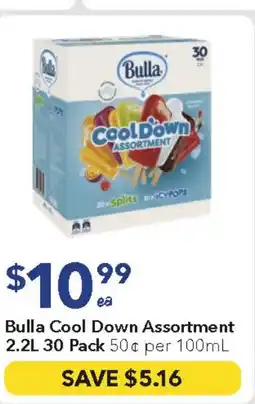 Ritchies Bulla Cool Down Assortment 2.2L 30 Pack offer