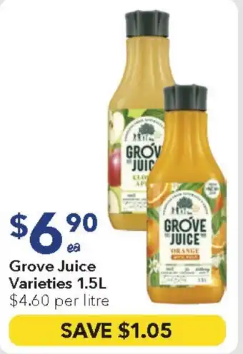 Ritchies Grove Juice Varieties offer