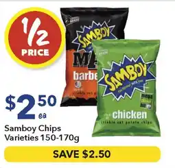 Ritchies Samboy Chips Varieties 150-170g offer