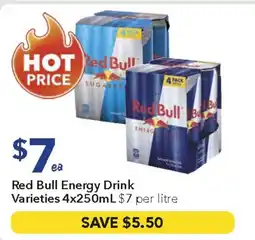 Red Bull Energy Drink Varieties 4x250mL
