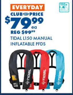 BCF Tidal l150 Manual Inflatable Pfds offer