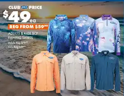 BCF Adults & kids bcf fishing shirts offer