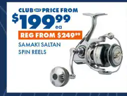 BCF Samaki saltan spin reels offer