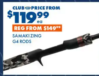 BCF Samaki zing g4 rods offer