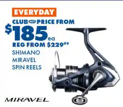 BCF Shimano miravel spin reels offer