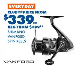 BCF Shimano vanford spin reels offer
