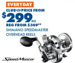 BCF Shimano speedmaster overhead reels offer