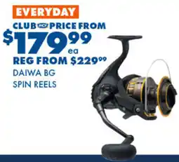 BCF Daiwa bg spin reels offer