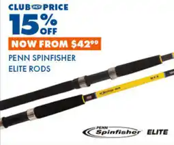 BCF Penn spinfisher elite rods offer