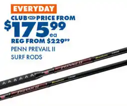 BCF Penn prevail ii surf rods offer