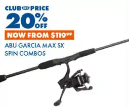 BCF Abu garcia max sx spin combos offer