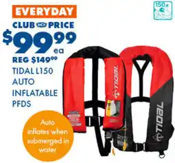 BCF Tidal l150 auto inflatable pfds offer
