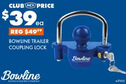 BCF Bowline trailer coupling lock offer
