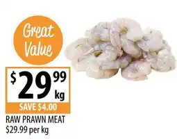 Supabarn Raw prawn meat offer