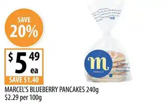 Supabarn Marcel's blueberry pancakes offer