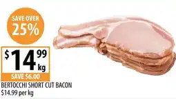 Supabarn Bertocchi short cut bacon offer