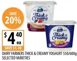 Supabarn Dairy farmers thick & creamy yoghurt offer