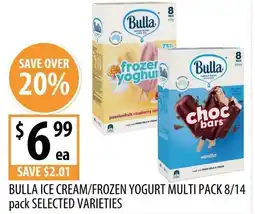 Supabarn Bulla ice cream frozen yogurt multi pack offer
