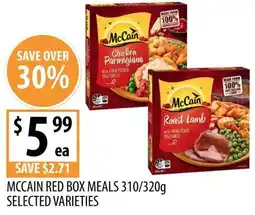 Supabarn Mccain red box meals offer