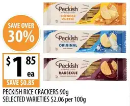 Supabarn Peckish rice crackers offer