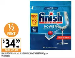 Supabarn Finish powerball all in 1 dishwashing tablets offer