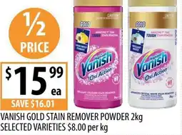 Supabarn Vanish gold stain remover powder offer