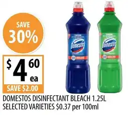 Supabarn Domestos disinfectant bleach offer