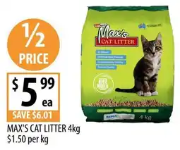 Supabarn Max's cat litter offer