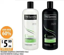 Supabarn Tresemme shampoo & conditioner offer