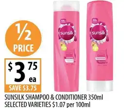 Supabarn Sunsilk shampoo & conditioner offer