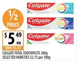 Supabarn Colgate total toothpaste offer