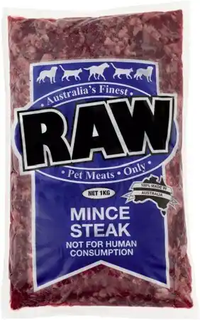 IGA Raw Mince Steak Pet Food 1kg (From the Meat Dept) offer