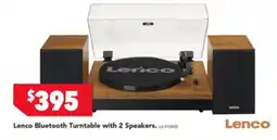 Harvey Norman Lenco Bluetooth Turntable with 2 Speakers offer