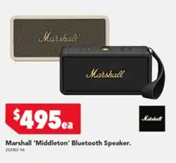 Harvey Norman Marshall Middleton Bluetooth Speaker offer