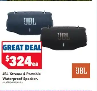Harvey Norman JBL Xtreme 4 Portable Waterproof Speaker offer
