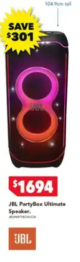 Harvey Norman JBL PartyBox Ultimate Speaker offer