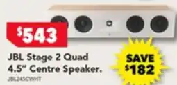 Harvey Norman JBL Stage 2 Quad 4.5" Centre Speaker offer
